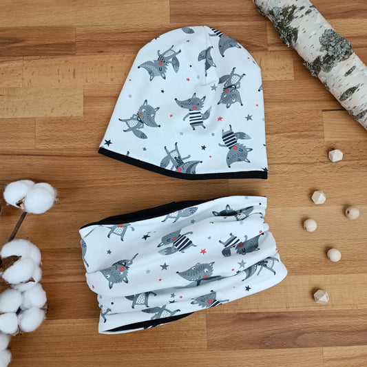 Beanie mit Loop im Set